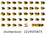 Foxy Gold 3D Alphabet - Render Illustration