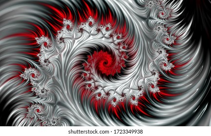 Fractal 3d image, in the form of a spiral, and a pattern similar to flowers