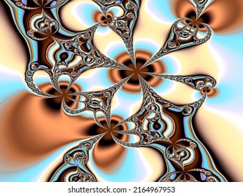 fractal absract art 3d multicolored fractal flower