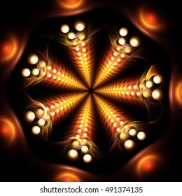 Fractal  Absract Swirl Sphere Background - Fractal Art  