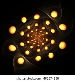 Fractal  Absract Swirl Sphere Background - Fractal Art  