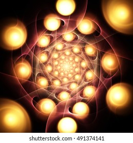 Fractal  Absract Swirl Sphere Background - Fractal Art 