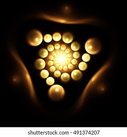 Fractal  Absract Swirl Sphere Background - Fractal Art 