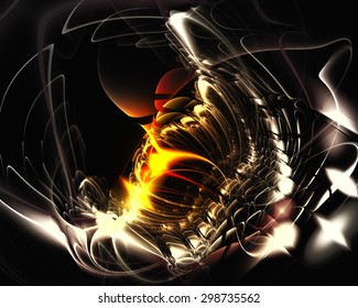 fractal with abstract background