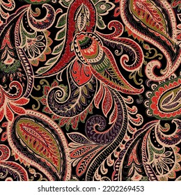 Fractal Art Textile Design Abstract Batik Tie-dye Textile Pattern - Illustration