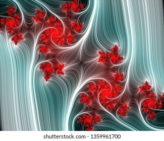 Fractal background, abstract flowery design, vortex and energy texture
