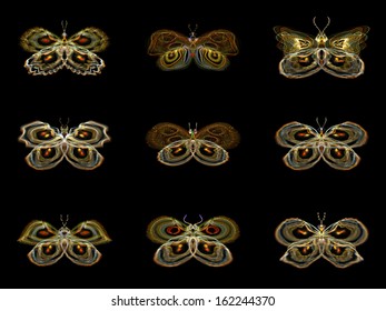 Fractal Butterflies Series Composition Isolated Fractal Stock Illustration Shutterstock