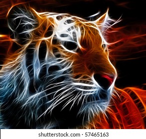 1,100 Fractal tiger Images, Stock Photos & Vectors | Shutterstock