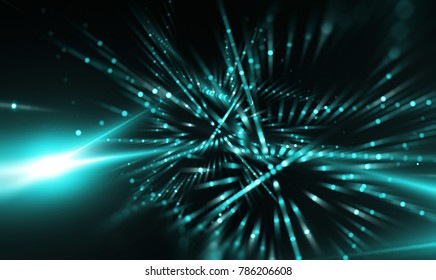 Fractal explosion star with gloss and lines. Lights neon background with rays. Flash light. Illustration beautiful. - Shutterstock ID 786206608