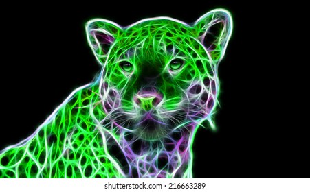 Fractal Illustration Jaguar Panthera Onca Stock Illustration 216663289 ...