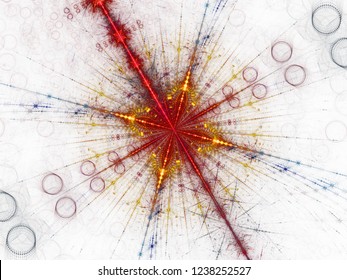 Fractal image of particle fission in large hadron collider CERN , computer generated abstract background