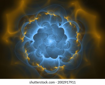 Fractal Kaleidoscope Series. Intricate Abstract Structure Of Natural Self-similar Organic Patterns. For Use In Design Projects On Nature, Geometry, Science And Art.