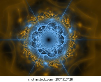 Fractal Kaleidoscope Series. Intricate Abstract Structure Of Natural Self-similar Organic Patterns. For Use In Design Projects On Nature, Geometry, Science And Art.