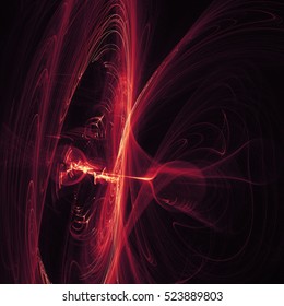 Fractal Light series 11013. Abstract design made of fractal textures and lights on the subject of design, science and art.
