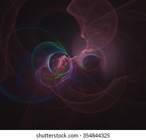 Fractal Light series 448. Abstract design made of fractal textures and lights on the subject of design, science and art.