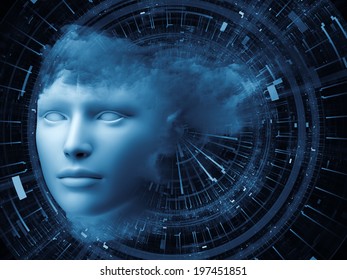 Fractal Mind Series Composition Human Head Stock Illustration 207406345 ...