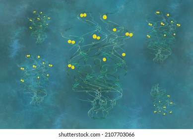 Fractal Model Of The Coronavirus Of The New Mutant Strain Omicron. Covid-19 Symbol