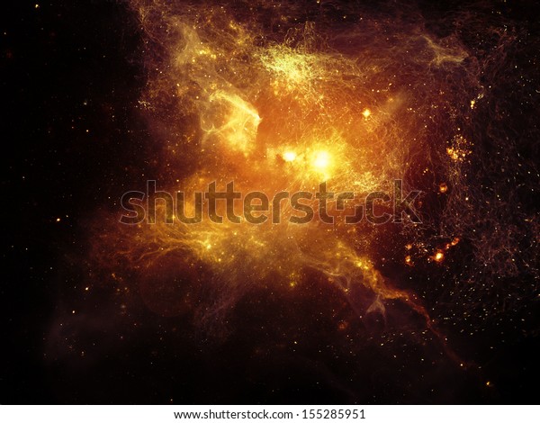 Fractal Nebulae Series Design Made Fractal Stock Illustration 155285951