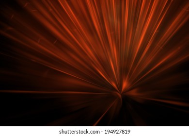 Fractal Red Explosion, Many Beams Departing From A Focal Point