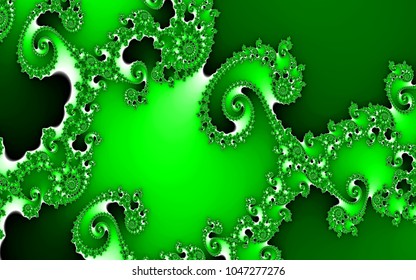 Fractal Spiral Fern Leaf