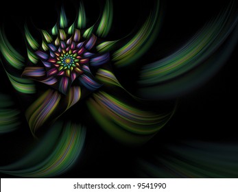 Fractal Spiral Flower Stock Illustration 9541990 | Shutterstock