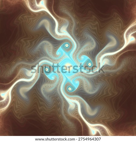 Fractal Vortex series. A compelling image of a pulsating abstract entity on the subject of science, visualization, organic geometry, math and fractal design.