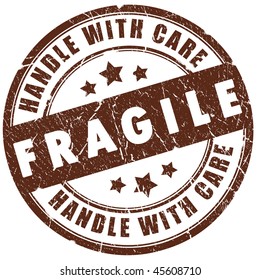 Handle With Care Sticker High Res Stock Images Shutterstock