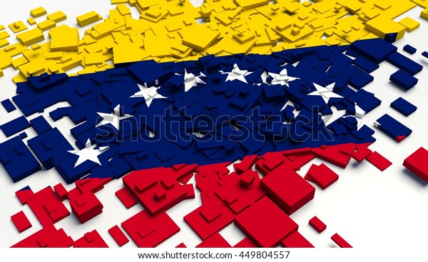 Fragment Flag of\
Venezuela. 3D\
illustration.