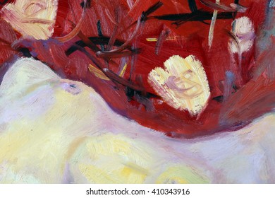 Fragment Oil Painting Naked Woman 스톡 일러스트 Shutterstock