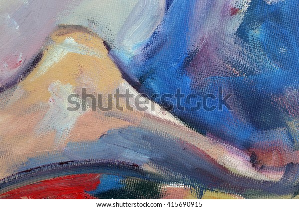 Fragment Oil Painting Naked Woman Stock Illustration Shutterstock