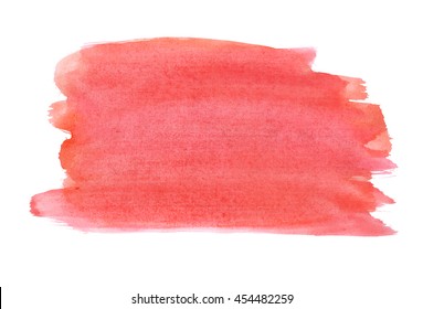 A fragment of the red background painted with gouache