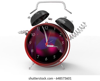 Fragmented Clock Or Crazy Clock 3D