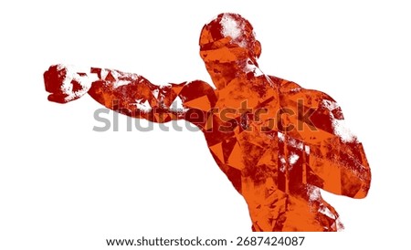 Fragmented Human Form Representing Destructive Behavioral Patterns 3D Render