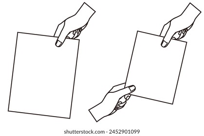 Frame background of hand-distributed flyers and hand-held signs