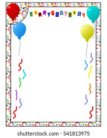 Frame Balloons Confetti Text Happy New Stock Illustration 541813975 ...