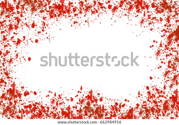 Frame Blood Splatter On White Background Stock Illustration 662984956 ...