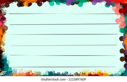 Frame board background wall note line writing