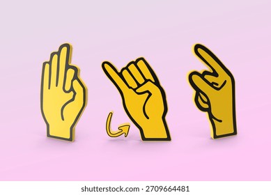 the frame features hands forming a specific letter of the manual alphabet or a lexical sign