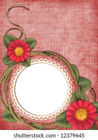 frame with flower
