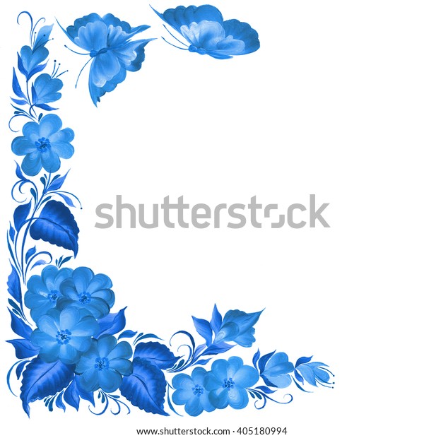 Frame Flowers Design Beautiful Design Background Stock Illustration