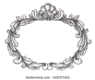 Frame Graphite Pencil Drawing Stock Illustration 1435371422 | Shutterstock