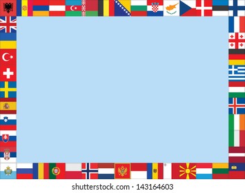 Frame Made European Flags Icons Stock Illustration 143164603 | Shutterstock