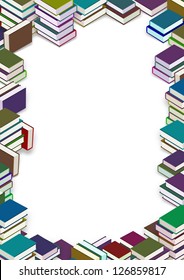 Frame Made Many Books Stock Illustration 126859817 | Shutterstock