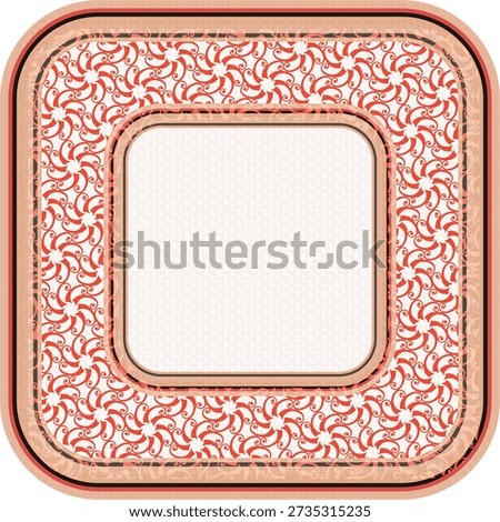 A frame with a pattern of unusual elements for your projects.