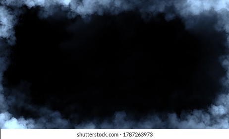 Frame Of Real Blue Fire Flames Burn Motion Smoke . Border Isolated Texture Overlays. Film Effect. Stock Illustration