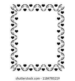 Frame Rectangle Wavy Line Card Fashion Stock Vector (Royalty Free ...