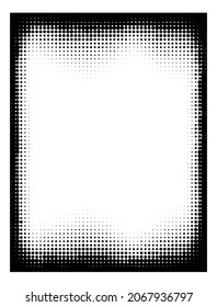 A Frame Retro Pop Art Half Tone Border Background Texture