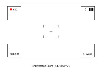 Frame Screenshot Camcorder When Recording Focus Stock Illustration