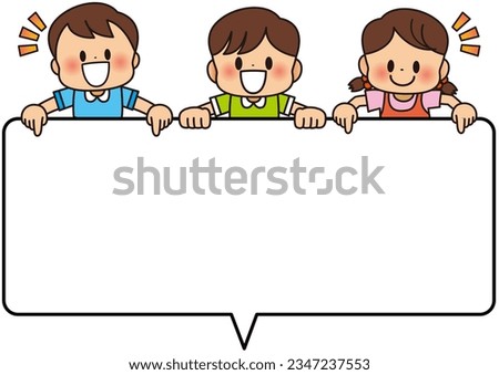 Frame, speech bubble, child, elementary school student, student