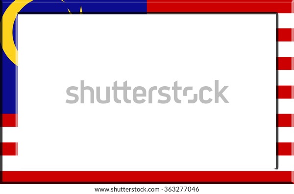 Frame Striped Malaysia Flag Stock Illustration 363277046